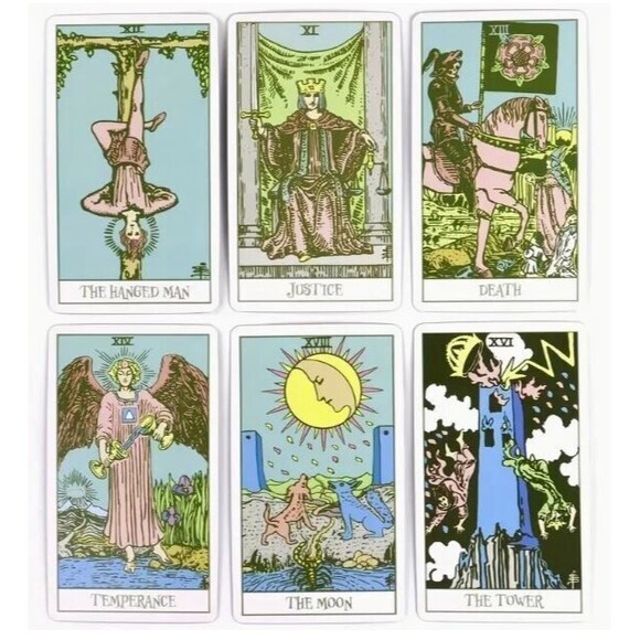Pink Border Tarot Cards Deck Guidebook for Beginners, Classic Rider-Waite - Picture 6 of 8